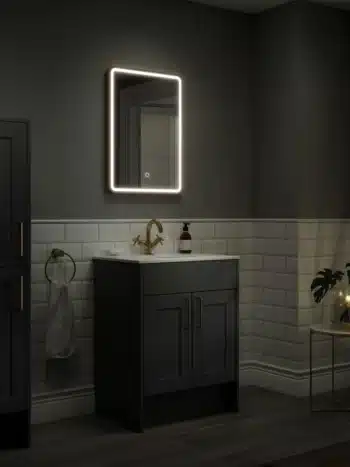 Liana Gold LED Rectangle Mirror - Framed LED Mirror | LightMirror.in