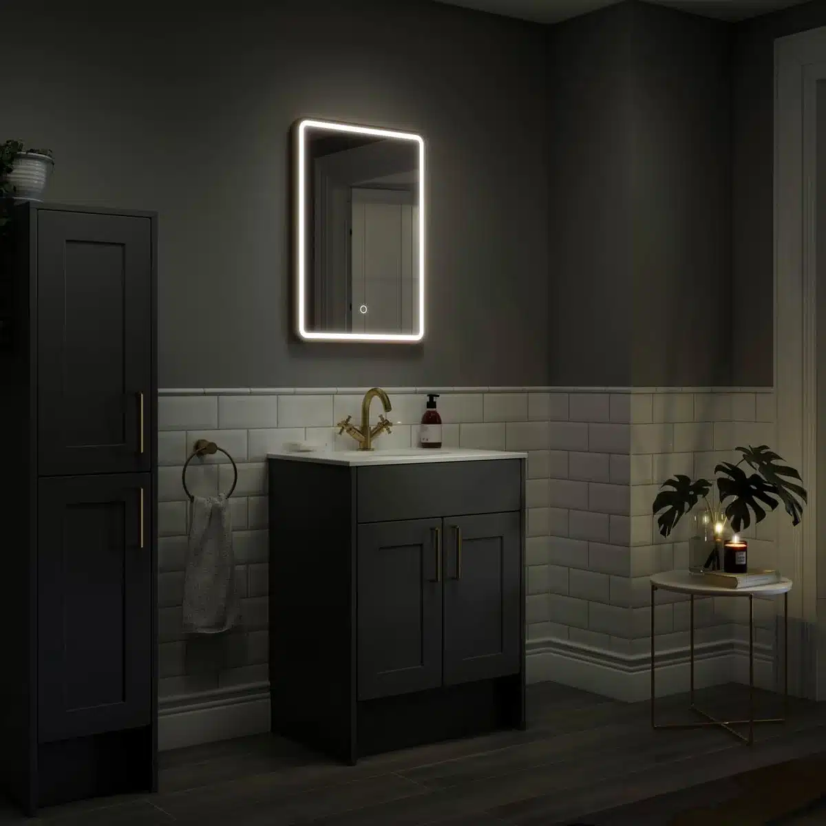 Liana-Metal-Gold-Framed-Rectangle-LED-Mirror-6-1.webp Liana Gold LED Rectangle Mirror - Framed LED Mirror | LightMirror.in