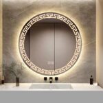 Mackie Round LED Bathroom Mirror (3 Lights) | Dimmable | Lightmirror.in