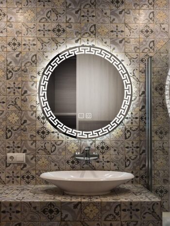 Mackie Round LED Bathroom Mirror (3 Lights) | Dimmable | Lightmirror.in - Bathroom Mirror | LightMirror.in