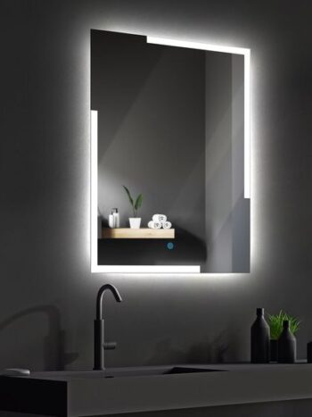 Milani Rectangle 3-Color LED Mirror - Bathroom Mirror | LightMirror.in