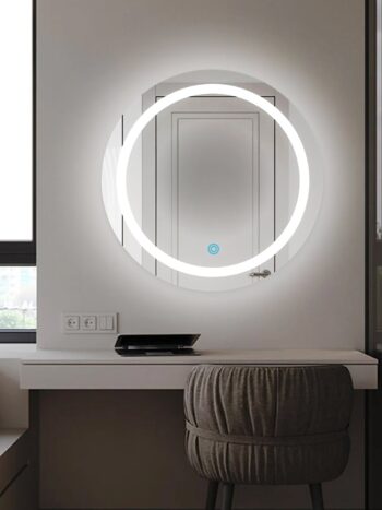 Moondiscbordertwin Ledbathroommirror Naturalwhitelight Roundcopy 1.jpeg | LightMirror.in