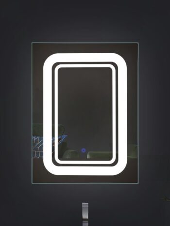 square shape frosted design led mirror