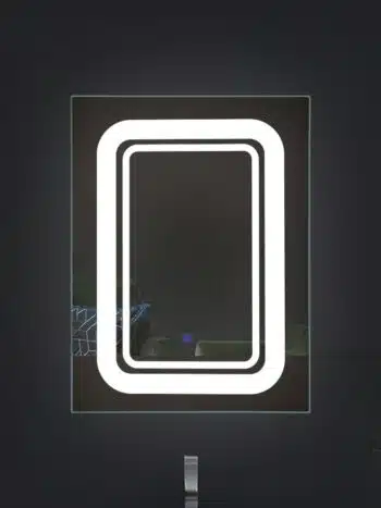 square shape frosted design led mirror