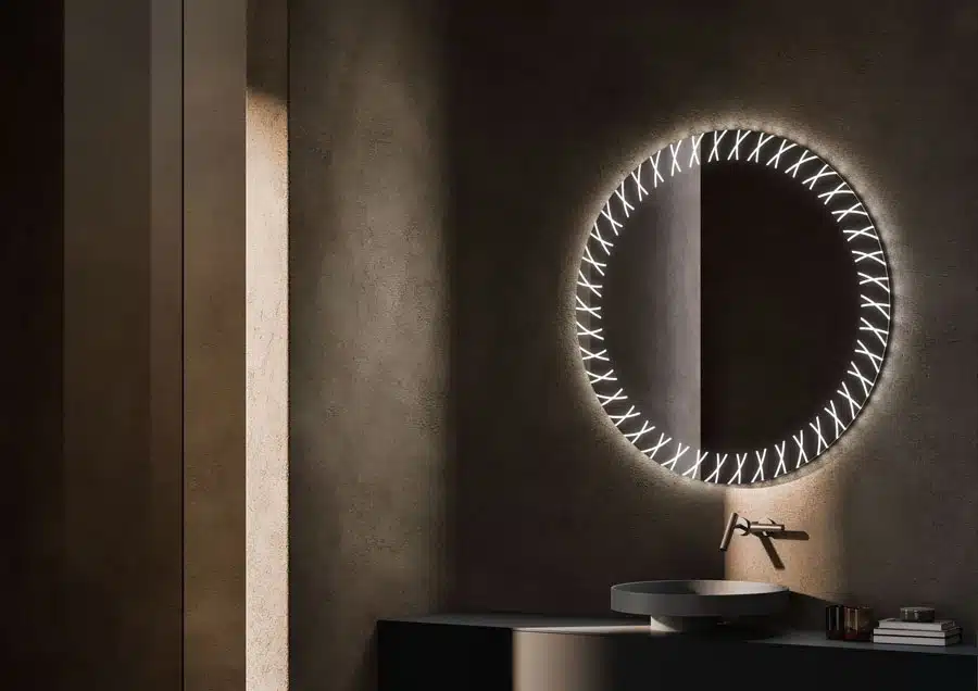 Nafna-Round-LED-Mirror-with-3-LED-Lights-1-1.webp Nafna Round 3-Color LED Mirror - Bathroom Mirror | LightMirror.in