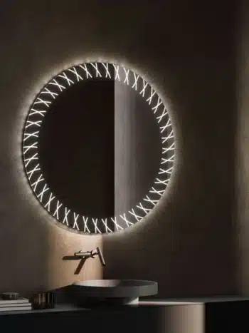 Nafna Round 3-Color LED Mirror
