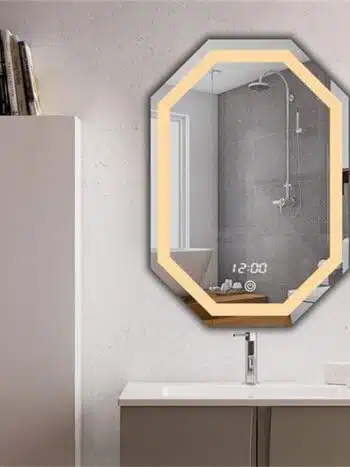 Orlonda Hex LED Mirror - Dimmable Touch Sensor Vanity Mirror - light mirror | LightMirror.in