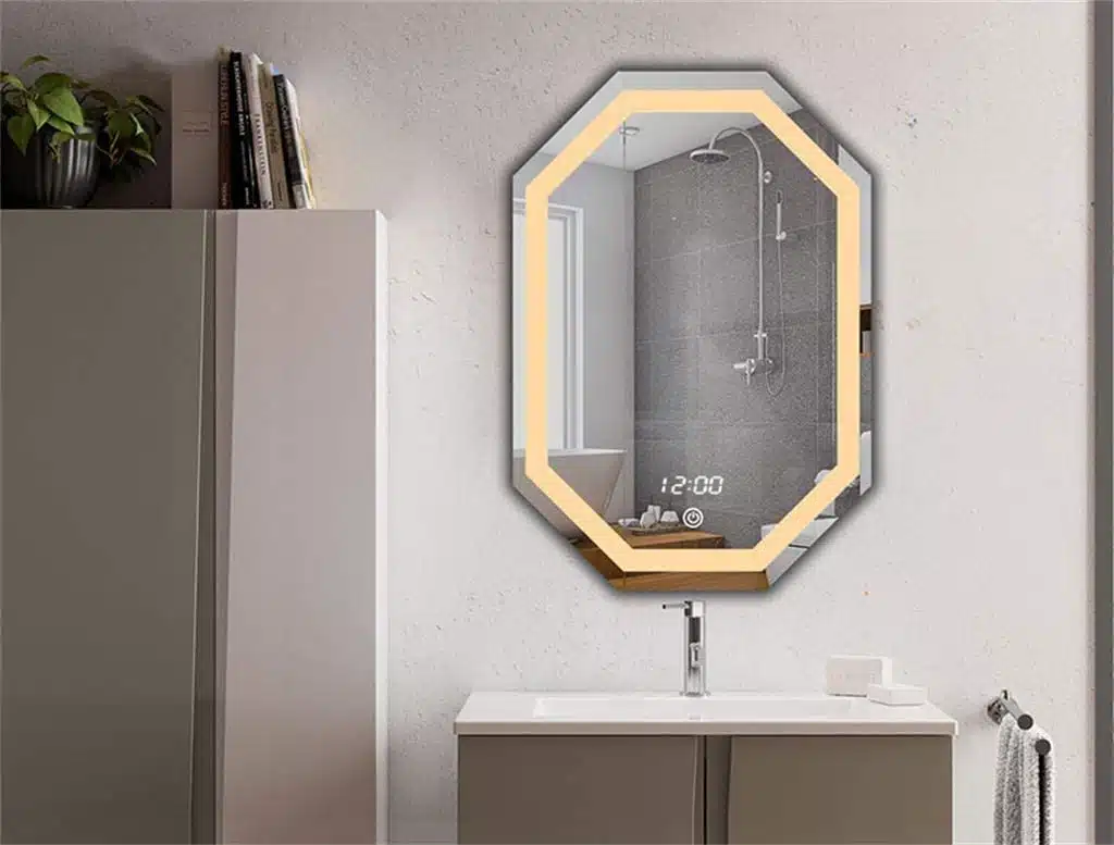 Orlonda Hex LED Mirror - Dimmable Touch Sensor Vanity Mirror - light mirror | LightMirror.in