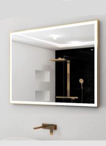 LED gym mirrors for home workouts and yoga studios with bright, full-length lighting