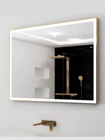 LED gym mirrors for home workouts and yoga studios with bright, full-length lighting