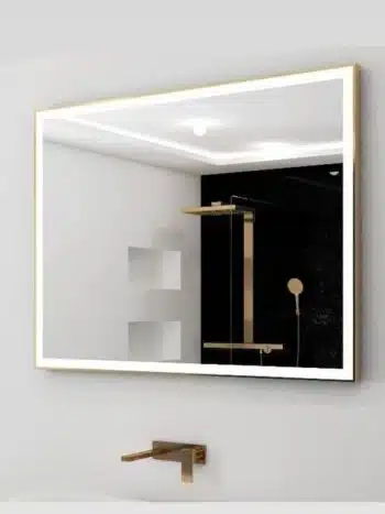 LED gym mirrors for home workouts and yoga studios with bright, full-length lighting