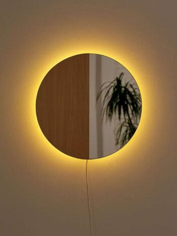 30-Inch Round LED Mirror – Contemporary Warm White Light Mirror