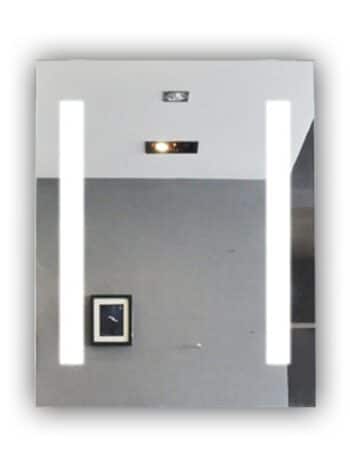 L2 White LED Mirror | Dual Vertical Lights | Touch & Sensor | Lightmirror.in