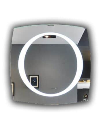 CircleGlow LED Mirror | Square Frame, Circular Ring | Lightmirror.in