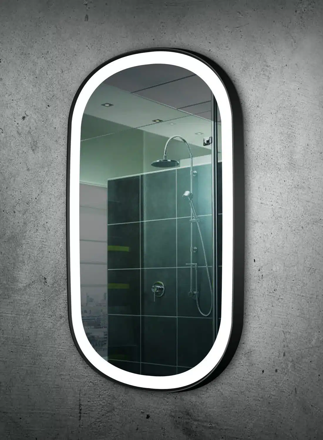 black frame oblong outer frosted design
