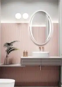 Oval LED mirror