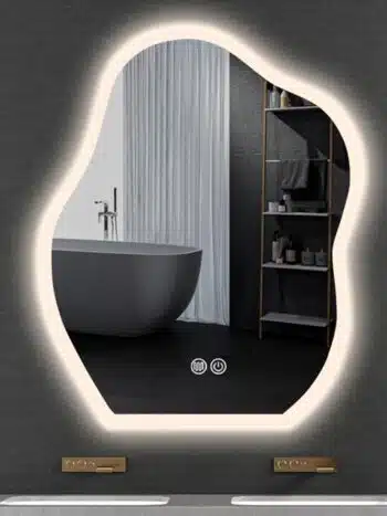 Samana Frosted Edge Irregular 3-Color LED Mirror
