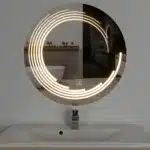 Round Spiral Front-Lit LED Bathroom Mirror with Touch Sensor