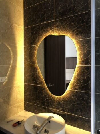 Scoles Irregular 3-Color LED Mirror