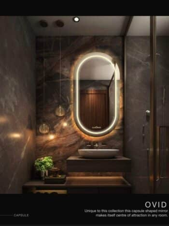 Senta Frameless Capsule 3-Color LED Mirror