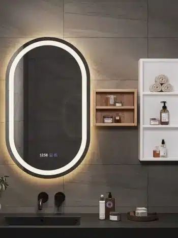 Senta Frameless Capsule 3-Color LED Mirror - light mirror | LightMirror.in
