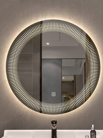 Sirius Round LED Bathroom Mirror (3 Color LEDs, Dimmable Touch) - Bathroom Mirror | LightMirror.in