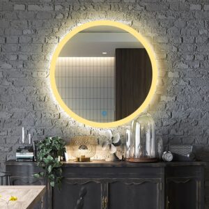 round led mirror outer frosted