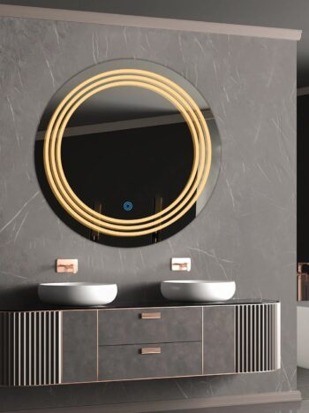 Sundisctrioedged Ledbathroommirror Warmwhitelight Round01copy 1.jpeg | LightMirror.in