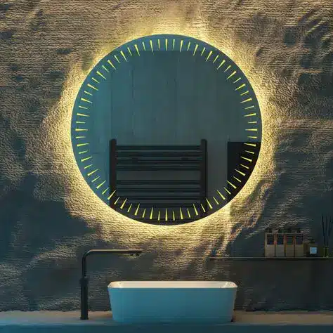 Teplin-Round-LED-Mirror-2-1.webp Teplin Round LED Mirror | Touch Dimmable 3-Color Vanity