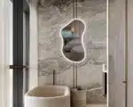 Wavy Irregular 3-Color LED Mirror
