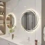 Premium Circular LED Bathroom Mirror with Glow Ring