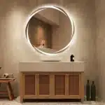 Premium Circular LED Bathroom Mirror with Glow Ring