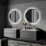Premium Circular LED Bathroom Mirror with Glow Ring