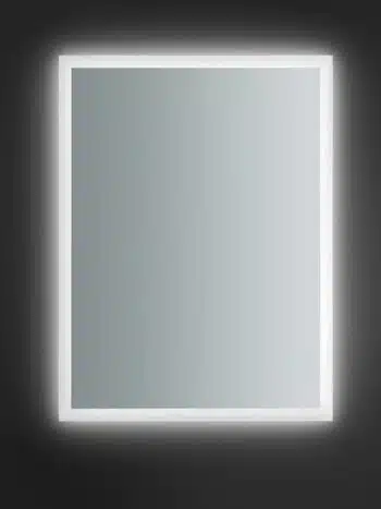 Rectangular Contemporary LED Light Mirror with Touch Sensor – White Lights by MW