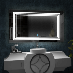 Rectangular Triple Border LED Bathroom Mirror