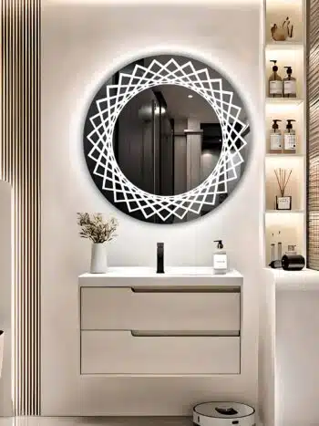 round led mirror frosted design mirror