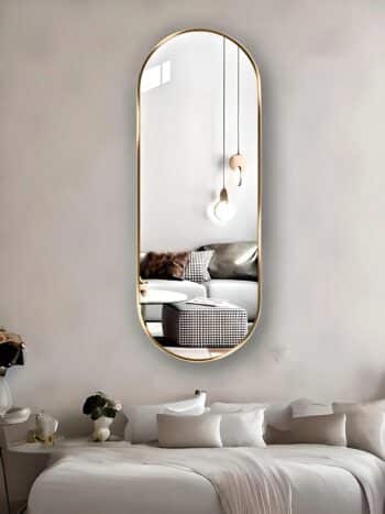 Serene Bedroom Metal Mirror - Anodized & Matte Finish