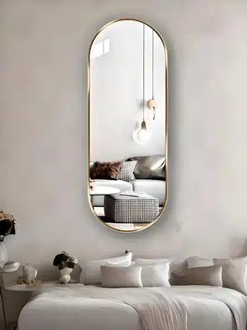 Serene Bedroom Metal Mirror - Anodized & Matte Finish