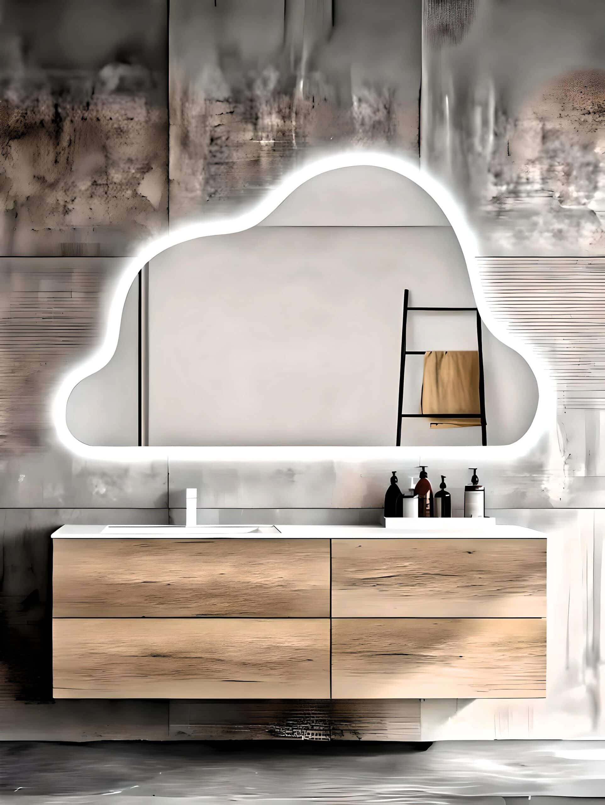Sky shape outer forsted mirror