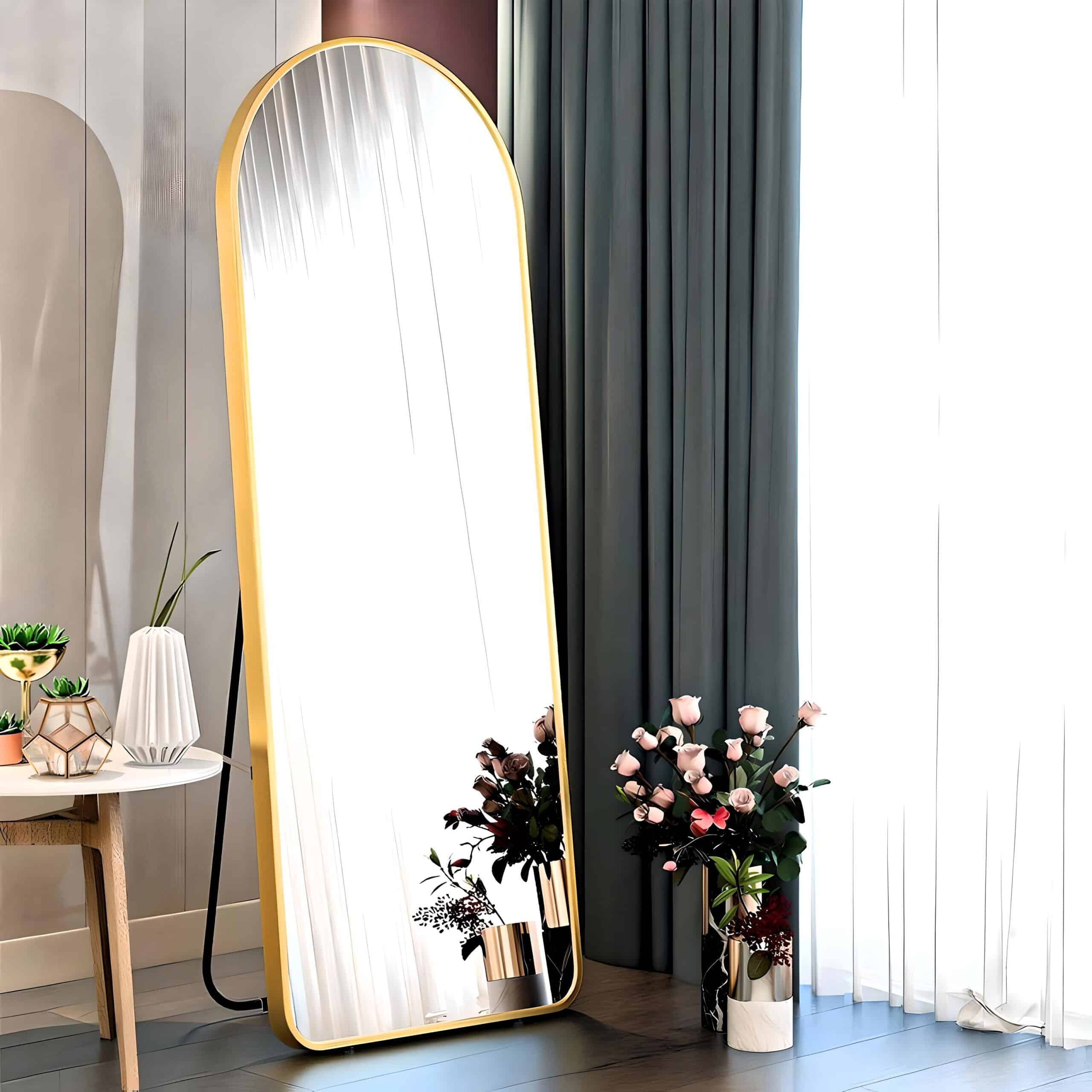 LED Metal Standing Mirror