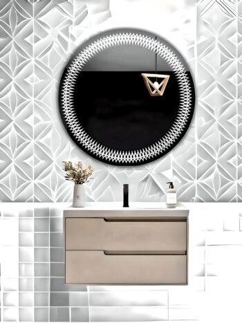 Glamorous LED Round Mirror - Illuminated Bathroom & Living Room Wall Mirror