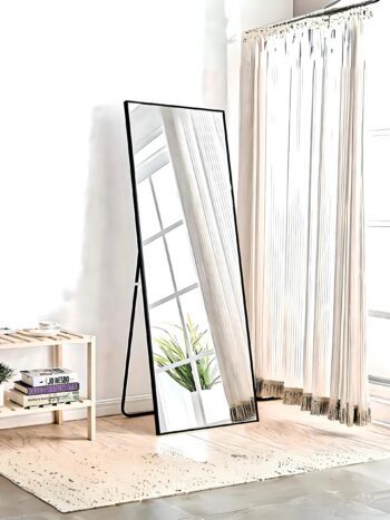 Anodized L-Shaped Floor Mirror - 2 Year Warranty