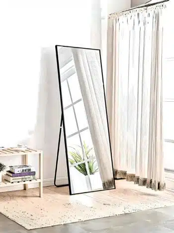 Anodized L-Shaped Floor Mirror - 2 Year Warranty