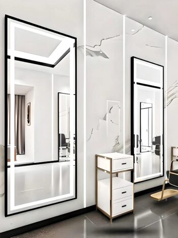 Prestige Salon LED Metal Mirror - Anodized & Illuminated