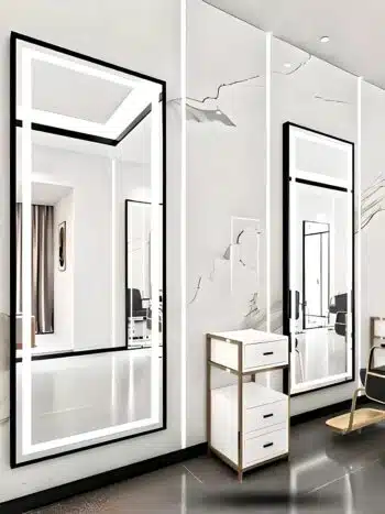 Prestige Salon LED Metal Mirror - Anodized & Illuminated