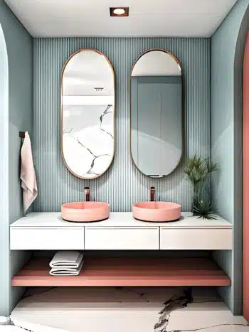 Zenith Capsule Bathroom Mirror - Anodized & Matte Finish