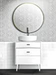 Aura Bathroom Metal Mirror - Anodized & Matte Finish