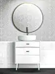 Aura Bathroom Metal Mirror - Anodized & Matte Finish