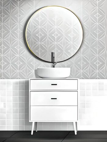 Aura Bathroom Metal Mirror - Anodized & Matte Finish