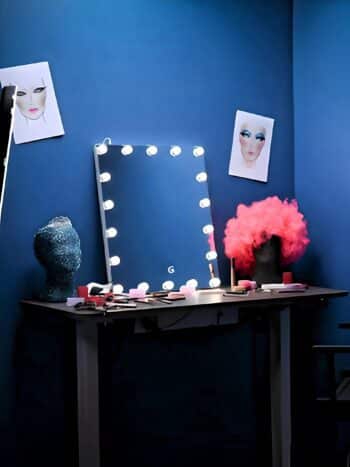 square make up ledmirror